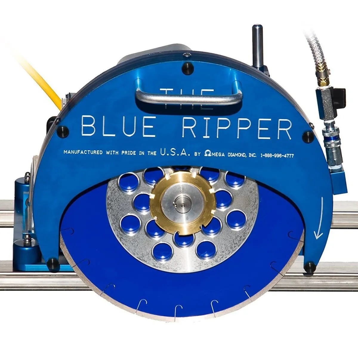 5 HP Blue Ripper Rail Saw Package Sale | Saw and Diamond Blades