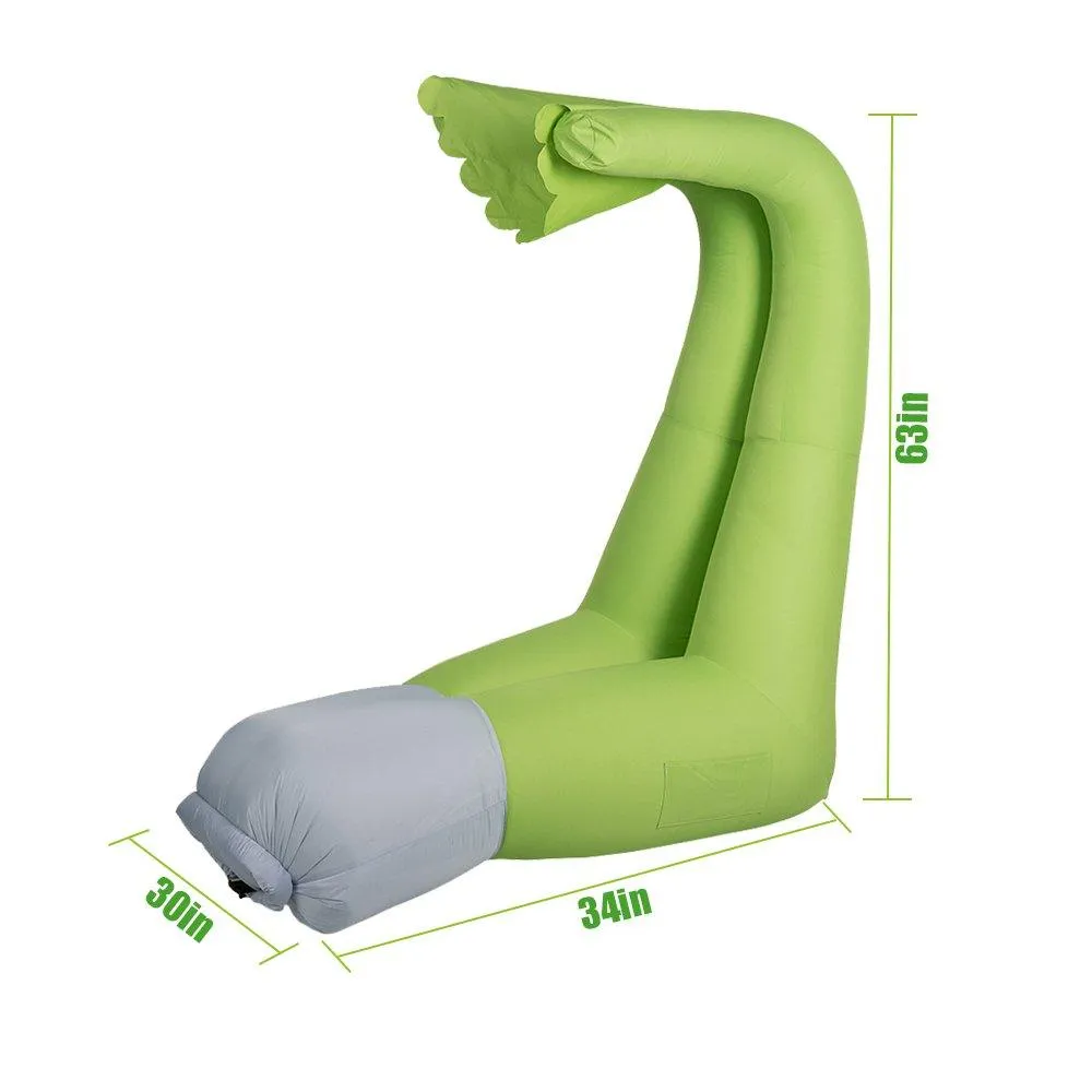 Adjustable Backrest Air Bed Sofa with Carry Bag Perfect for Camping, Green