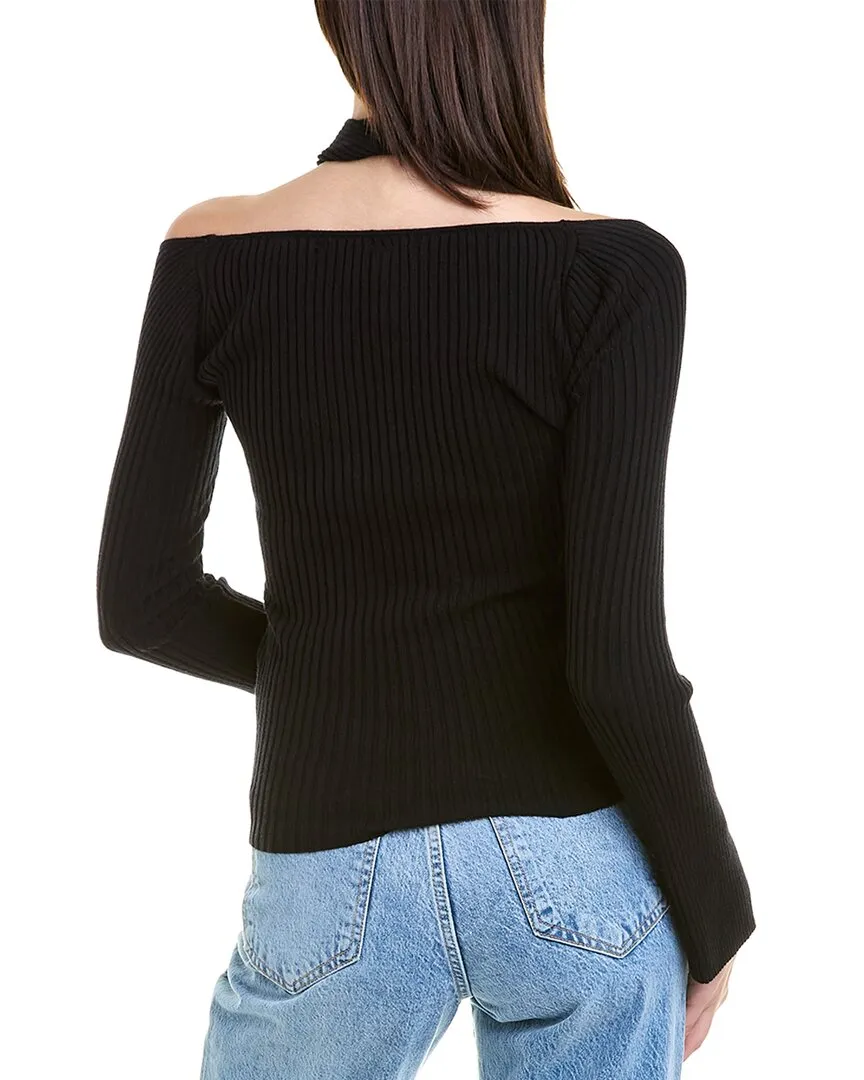 & Rouge Halter Rib Top