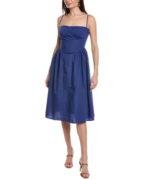 & Rouge Poplin Midi Dress