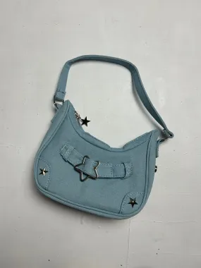 Baby blue small besace shoulder bag