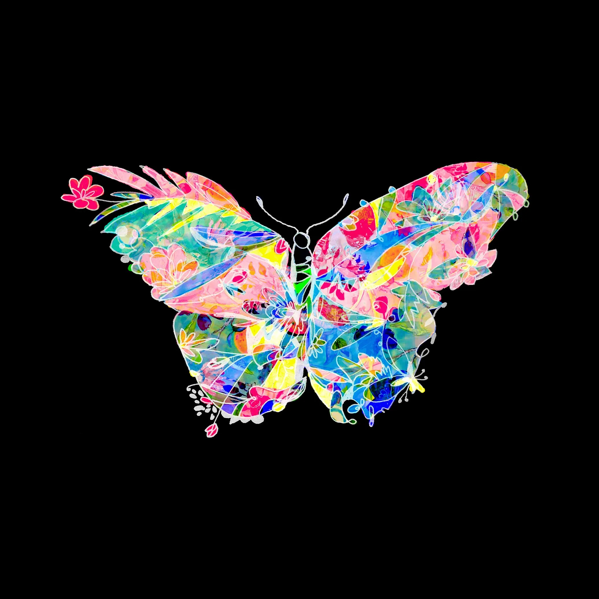 Bibsisita Tote Bag Velvet- Butterfly