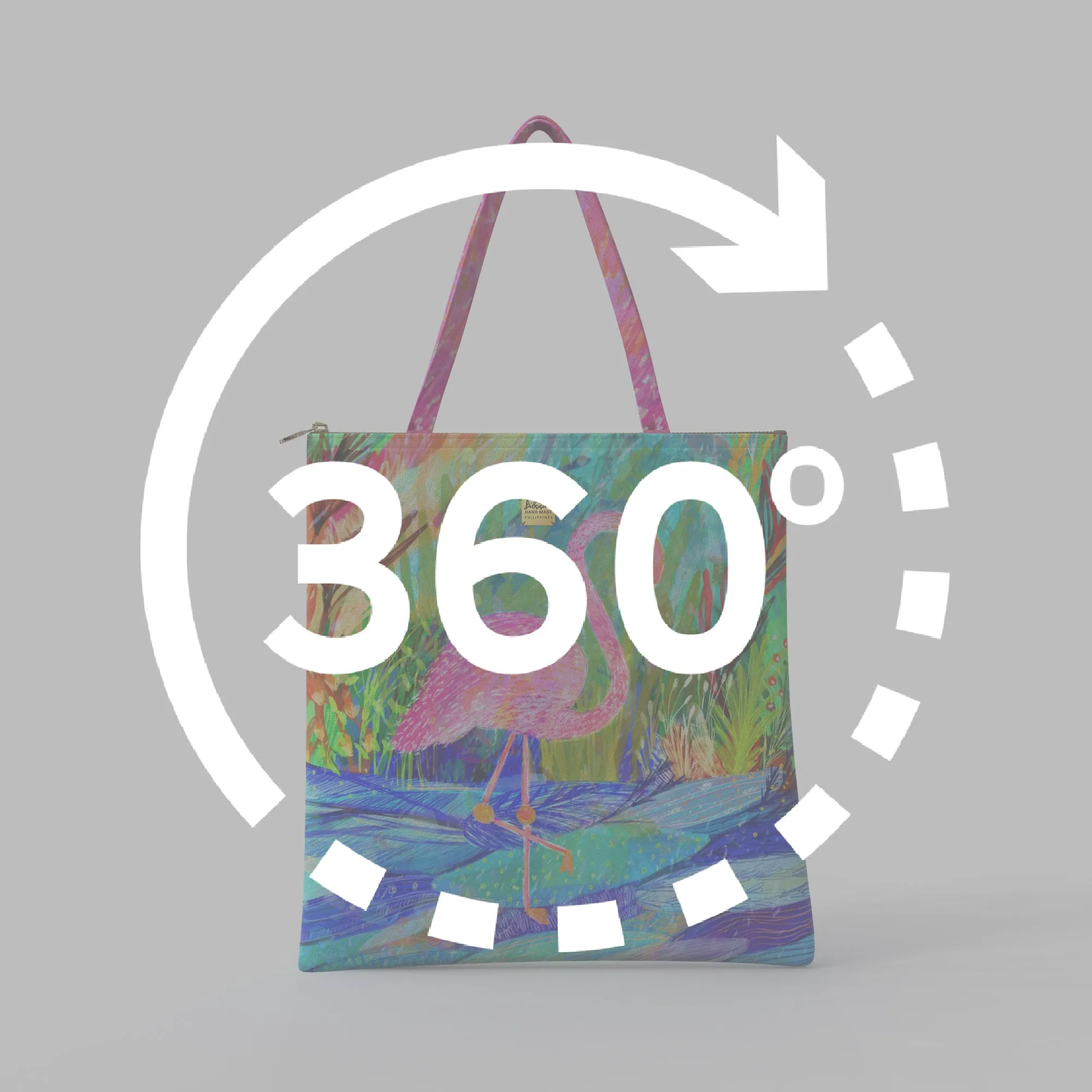 Bibsisita Tote Bag Velvet- Flamingo