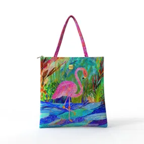 Bibsisita Tote Bag Velvet- Flamingo