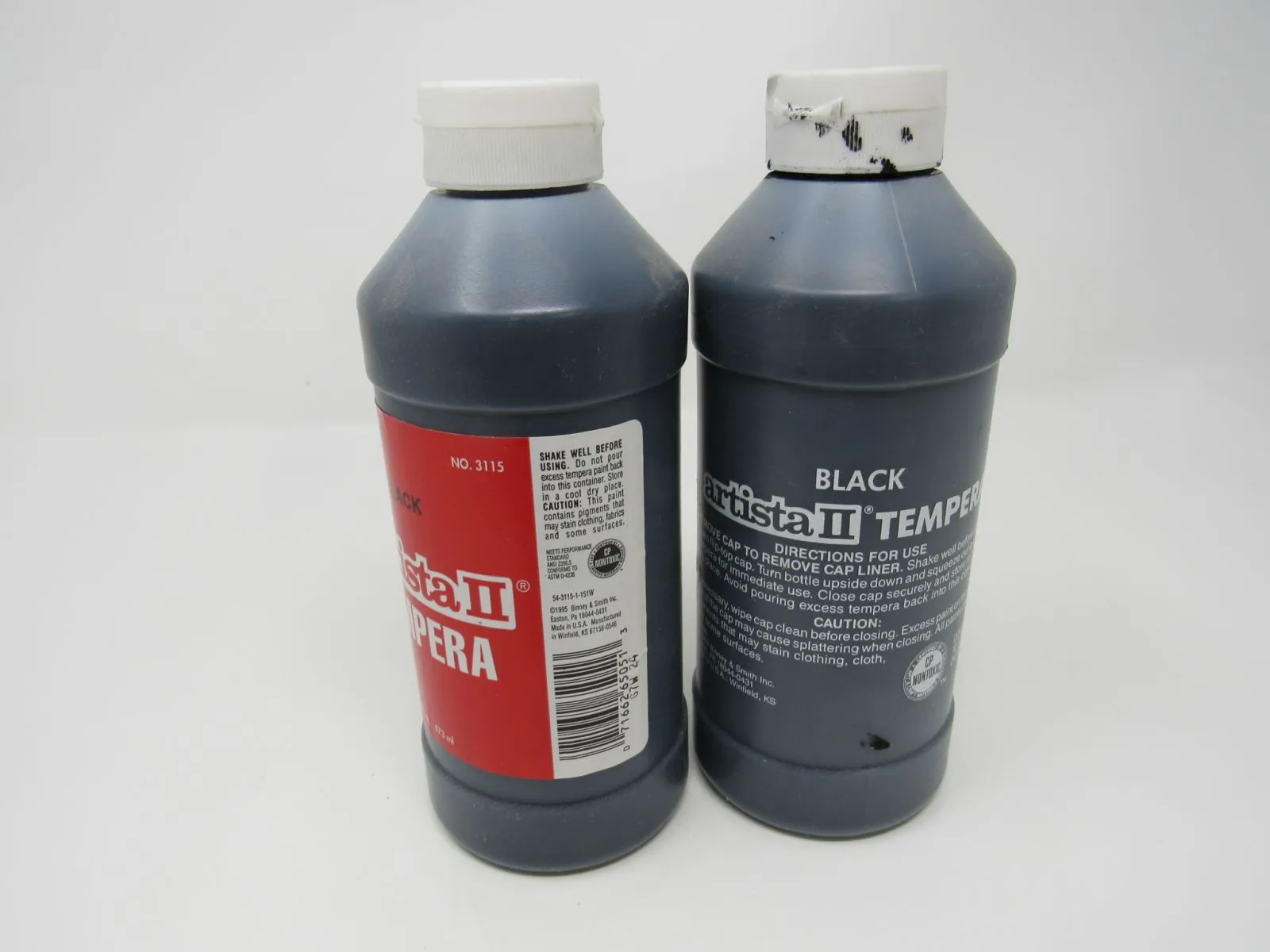 Binny & Smith Inc Artista II Tempera Paint - Lot of 2 Black 54-3115-1-151W -- New
