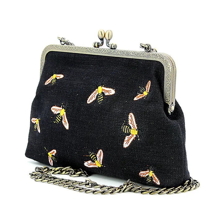 Black Bee Kisslock Bag