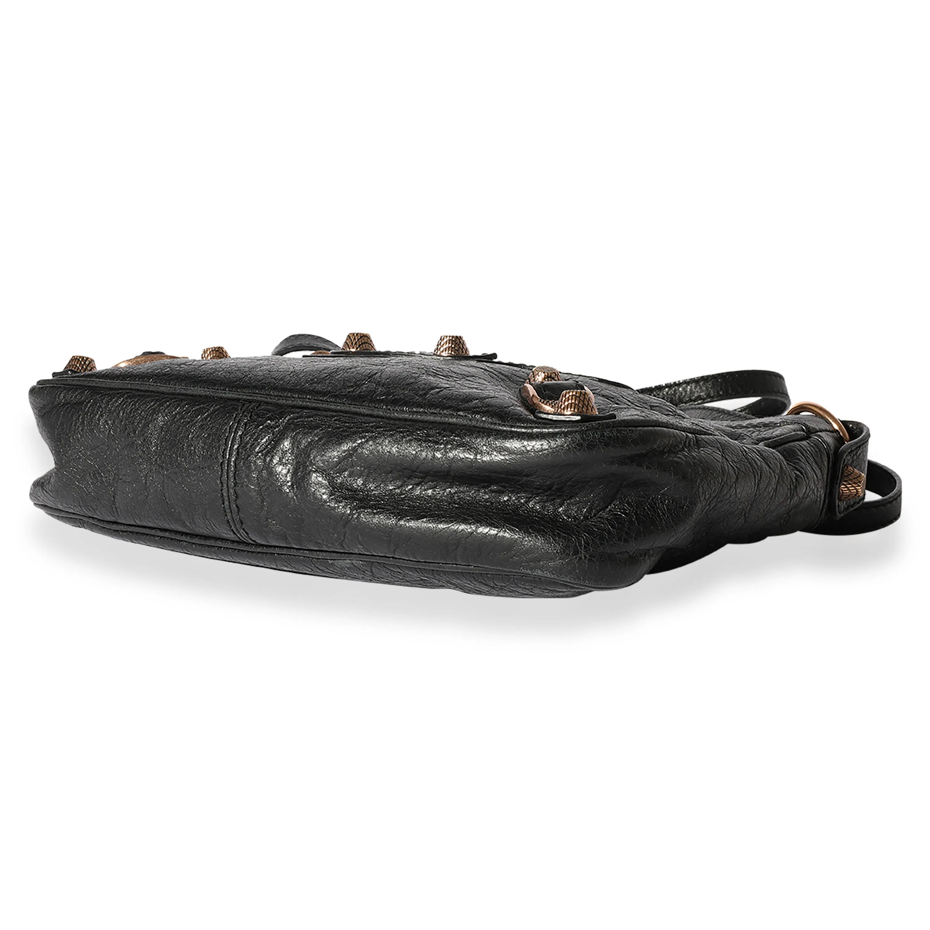 Black Lambskin Giant 12 Hip Crossbody Bag