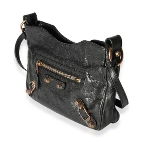 Black Lambskin Giant 12 Hip Crossbody Bag