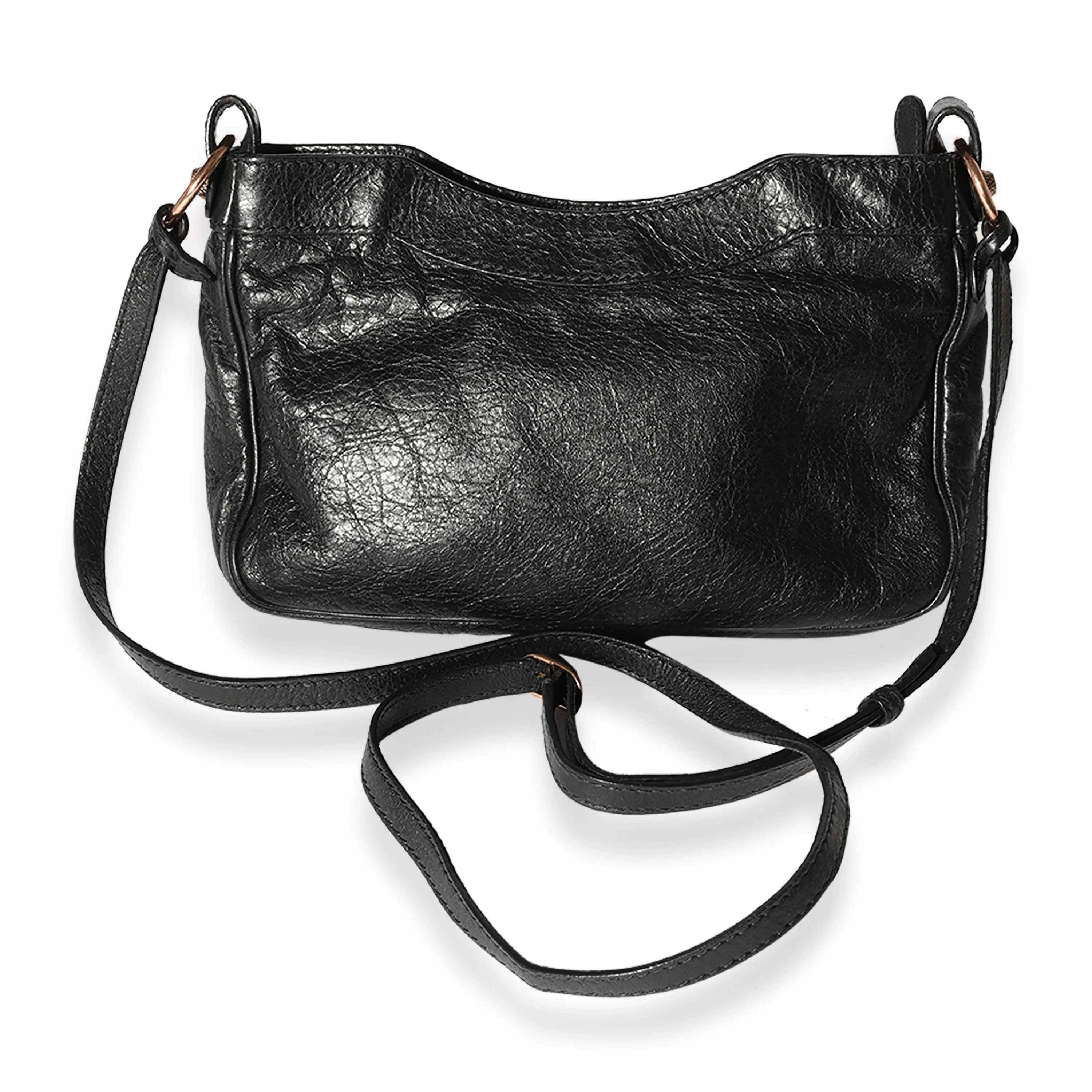 Black Lambskin Giant 12 Hip Crossbody Bag