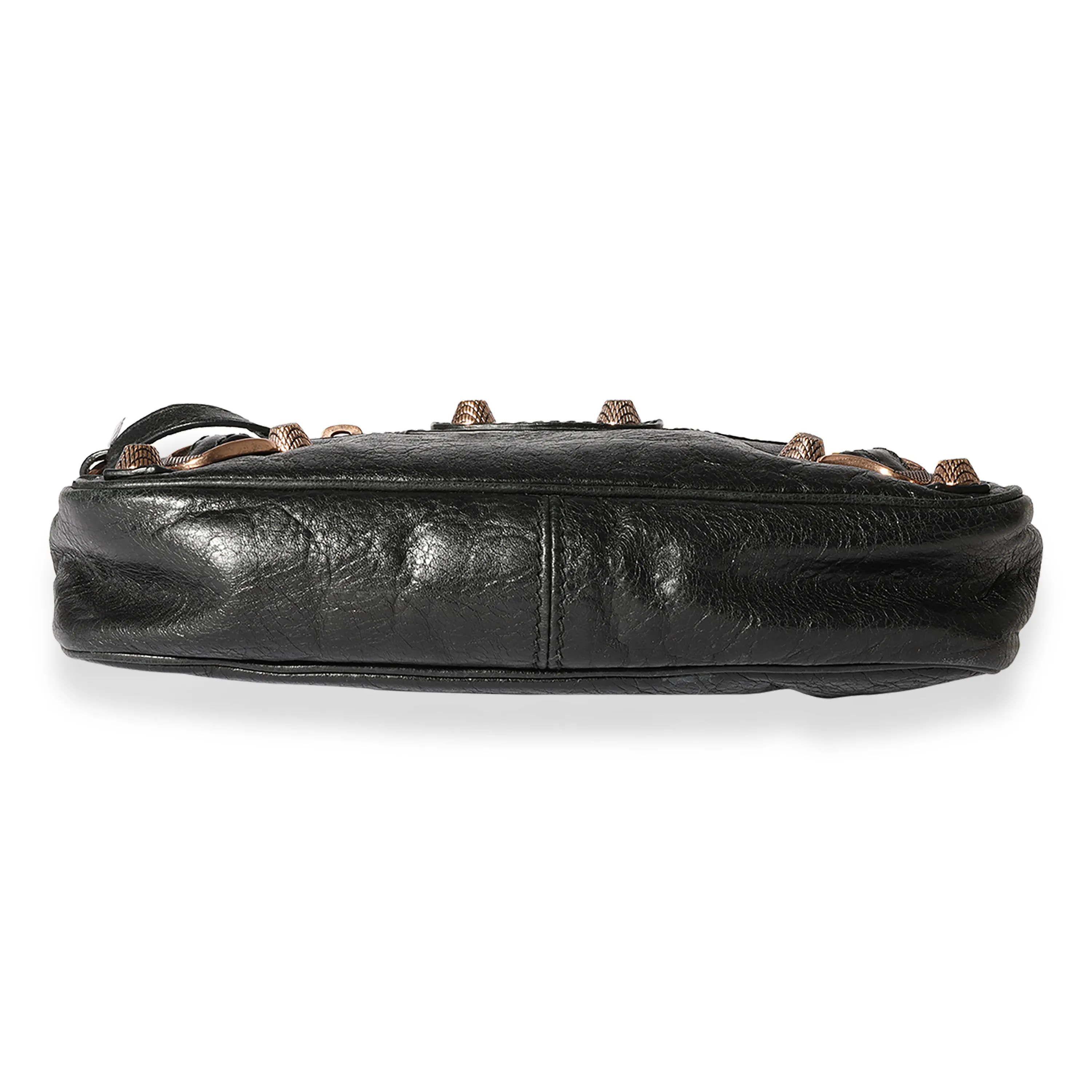 Black Lambskin Giant 12 Hip Crossbody Bag