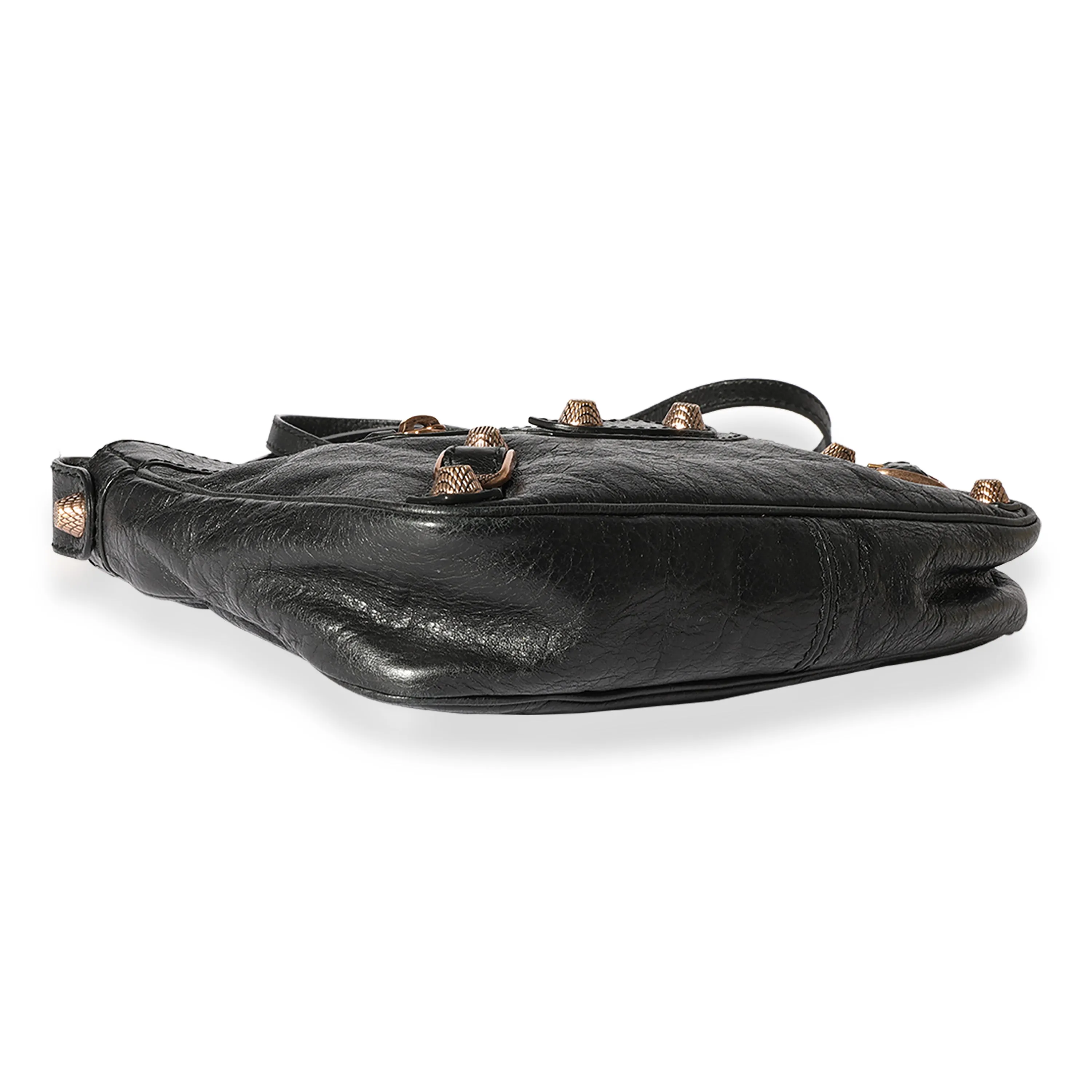Black Lambskin Giant 12 Hip Crossbody Bag