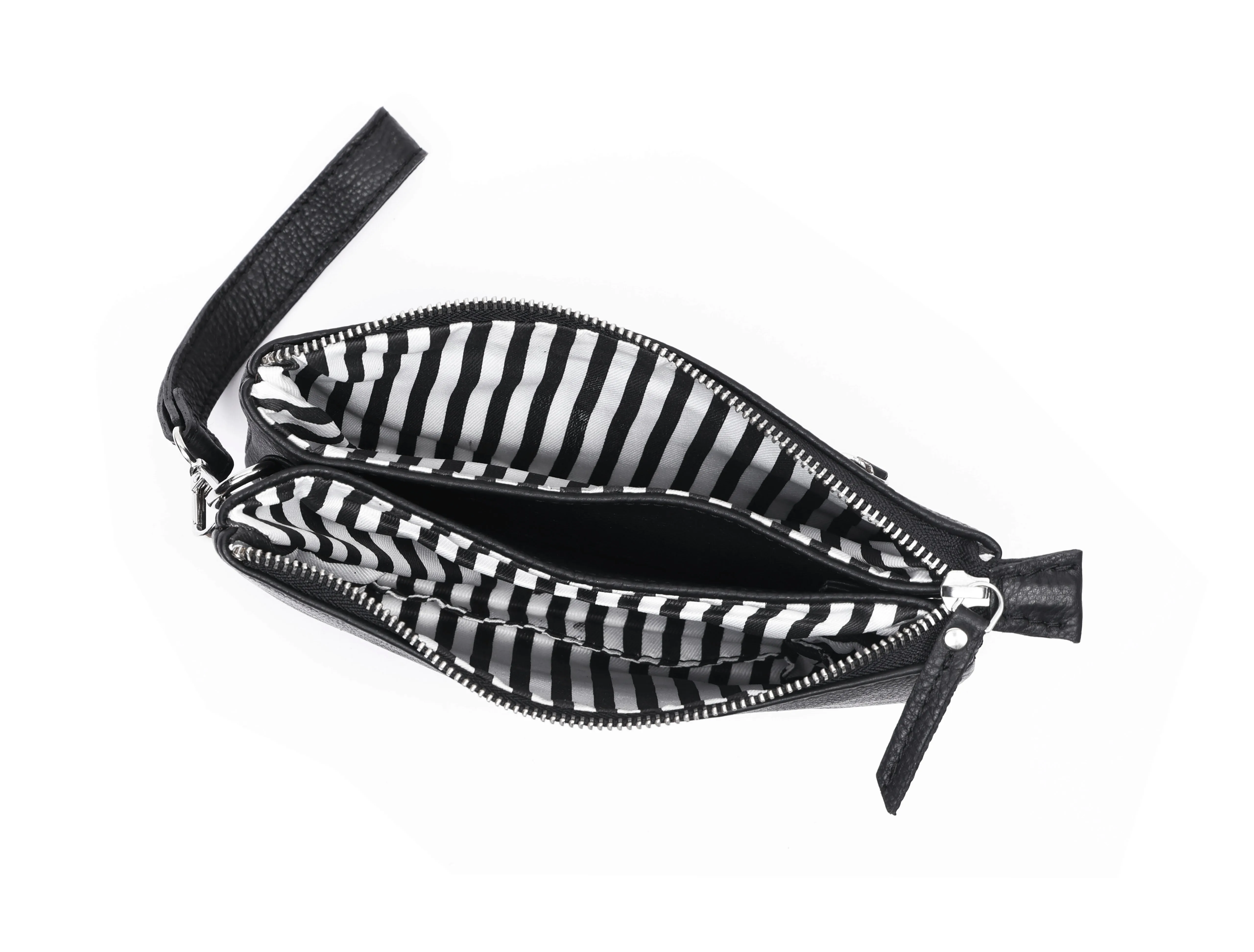 Black Smooth Leather Sling Bag: Timeless Elegance Meets Modern Convenience. Art: BG-1571