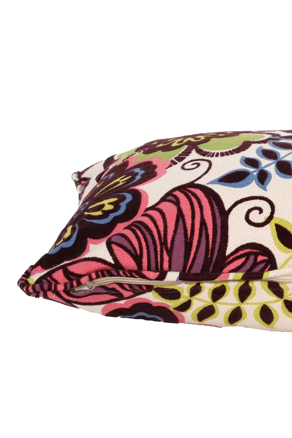 Boho Decorative Rectangle Throw Pillow Covers, Cushion Covers 12 x 20 inch Modern Velvet Look Colorful Patterned Soft Texture,K-182
