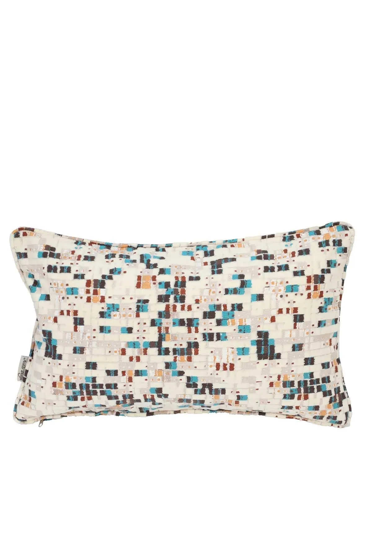 Boho Decorative Rectangle Throw Pillow Covers, Cushion Covers 12 x 20 inch Modern Velvet Look Colorful Patterned Soft Texture,K-182