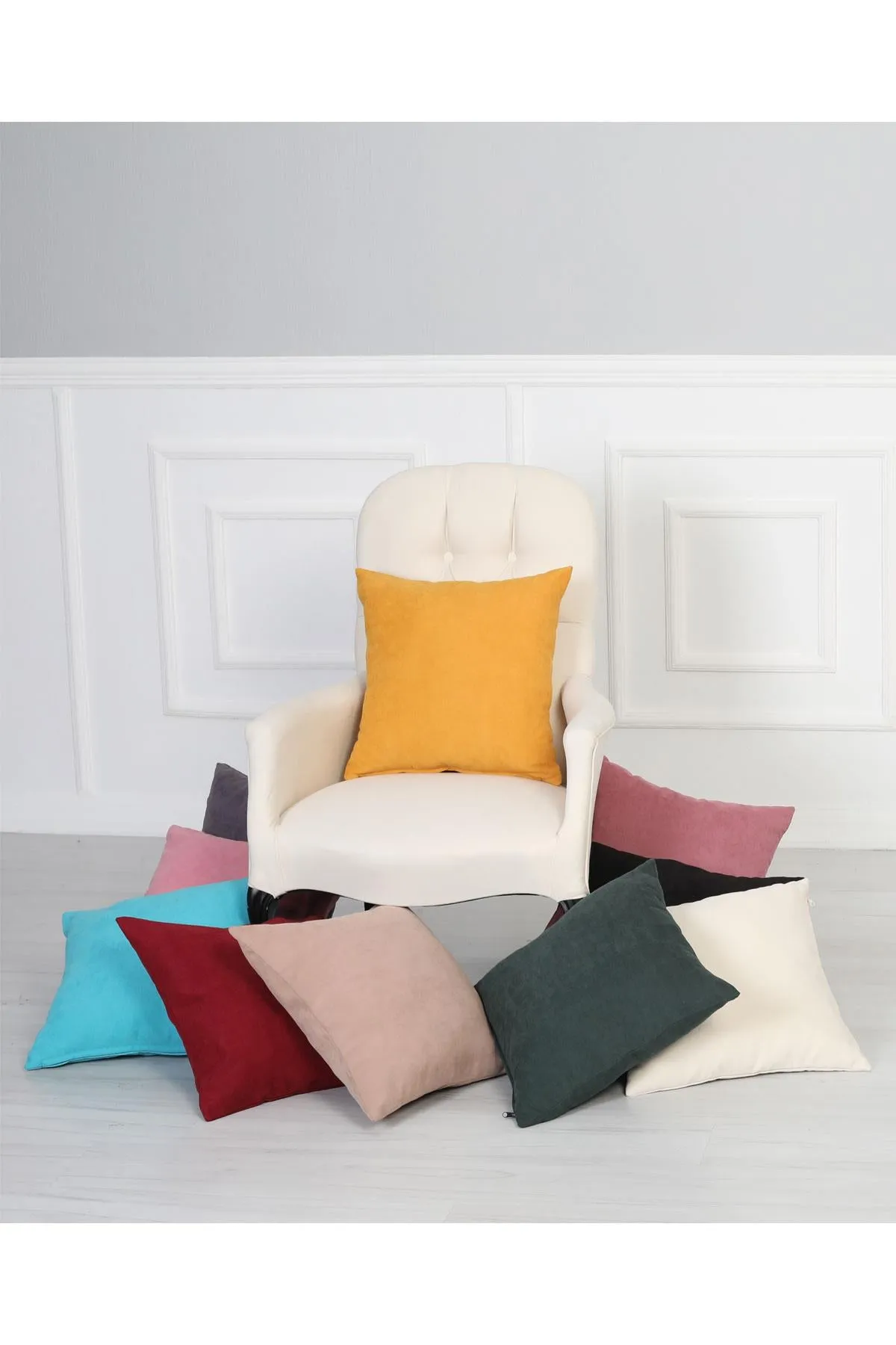 Boho Decorative Throw Pillow Covers Square 18 x 18 inch Polyester Pillow Case Modern Design Cushion Covers for Couch, Sofa, Bed,K-10