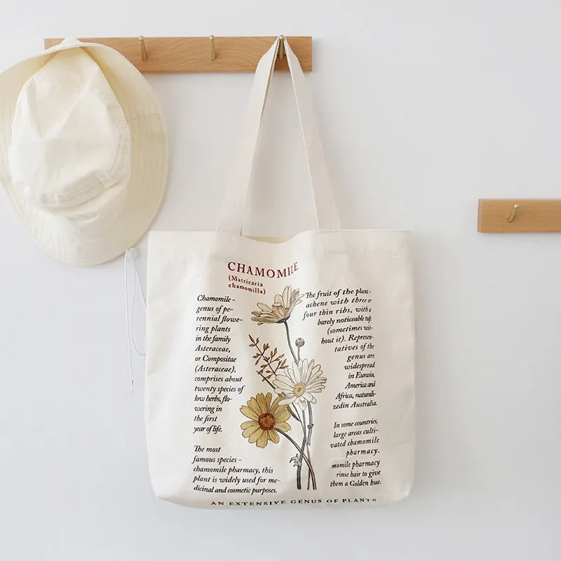 Botanical Flowers Tote Bag