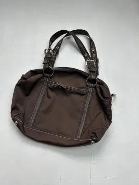 Brown y2k vintage buckle belt shoulder bag