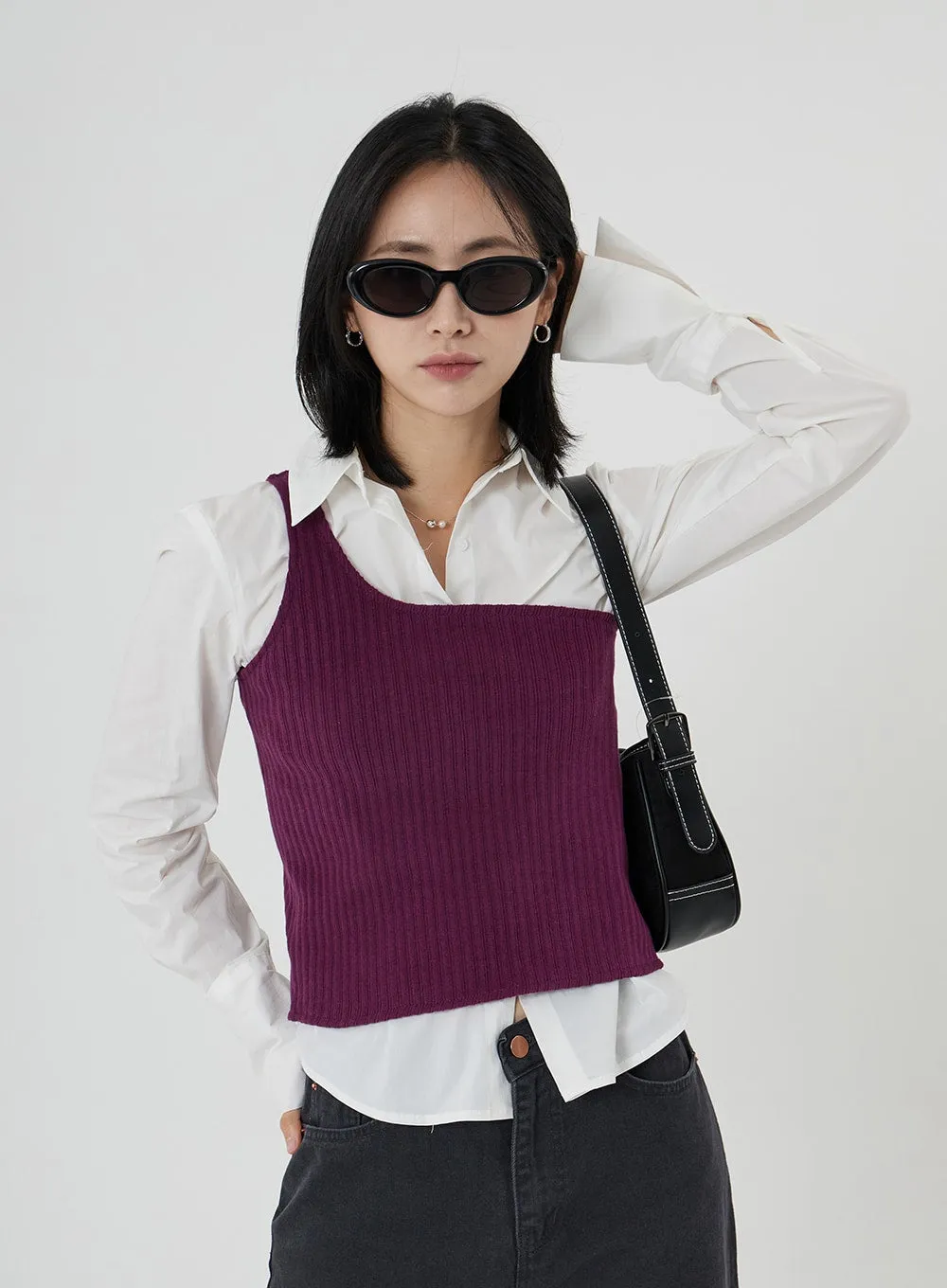 Buckle Faux Leather Shoulder Bag ON28