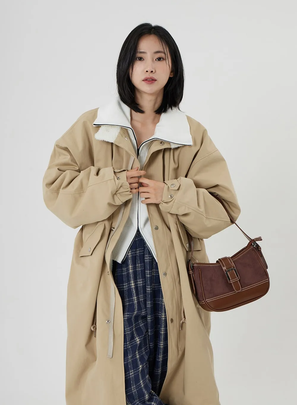 Buckle Faux Leather Shoulder Bag ON28