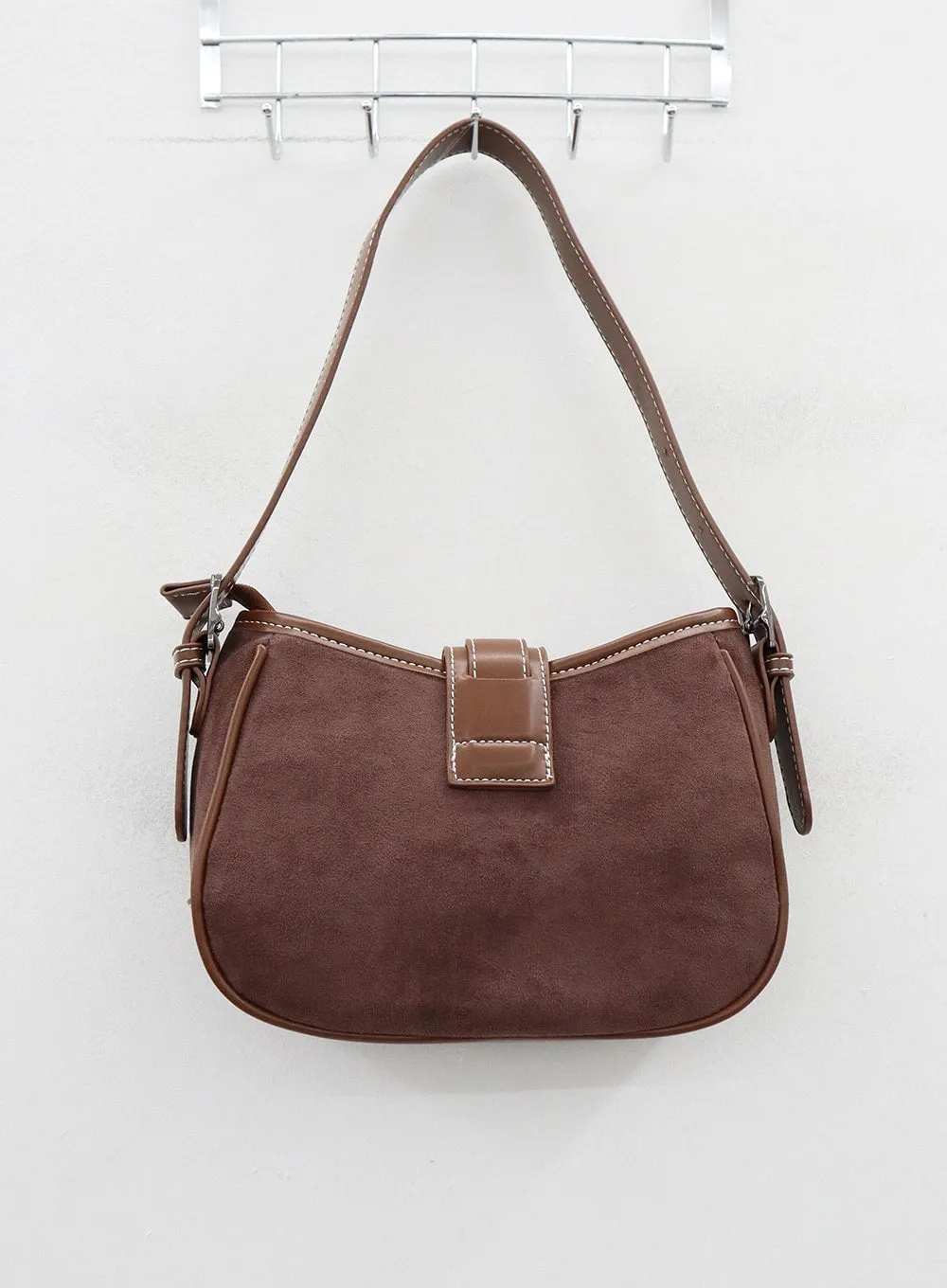 Buckle Faux Leather Shoulder Bag ON28