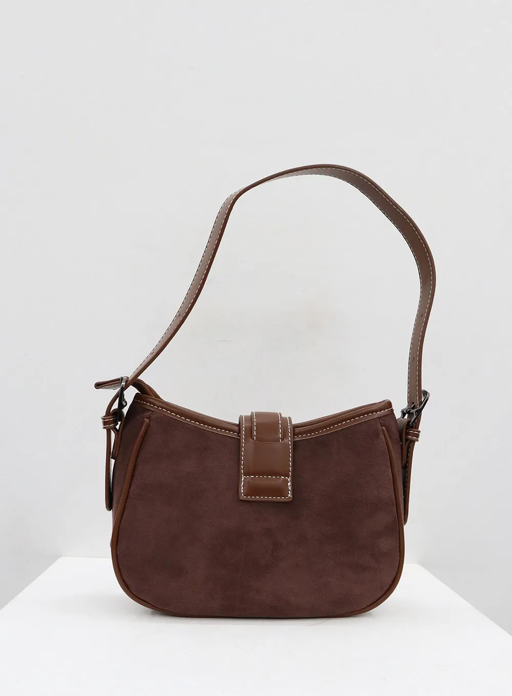 Buckle Faux Leather Shoulder Bag ON28