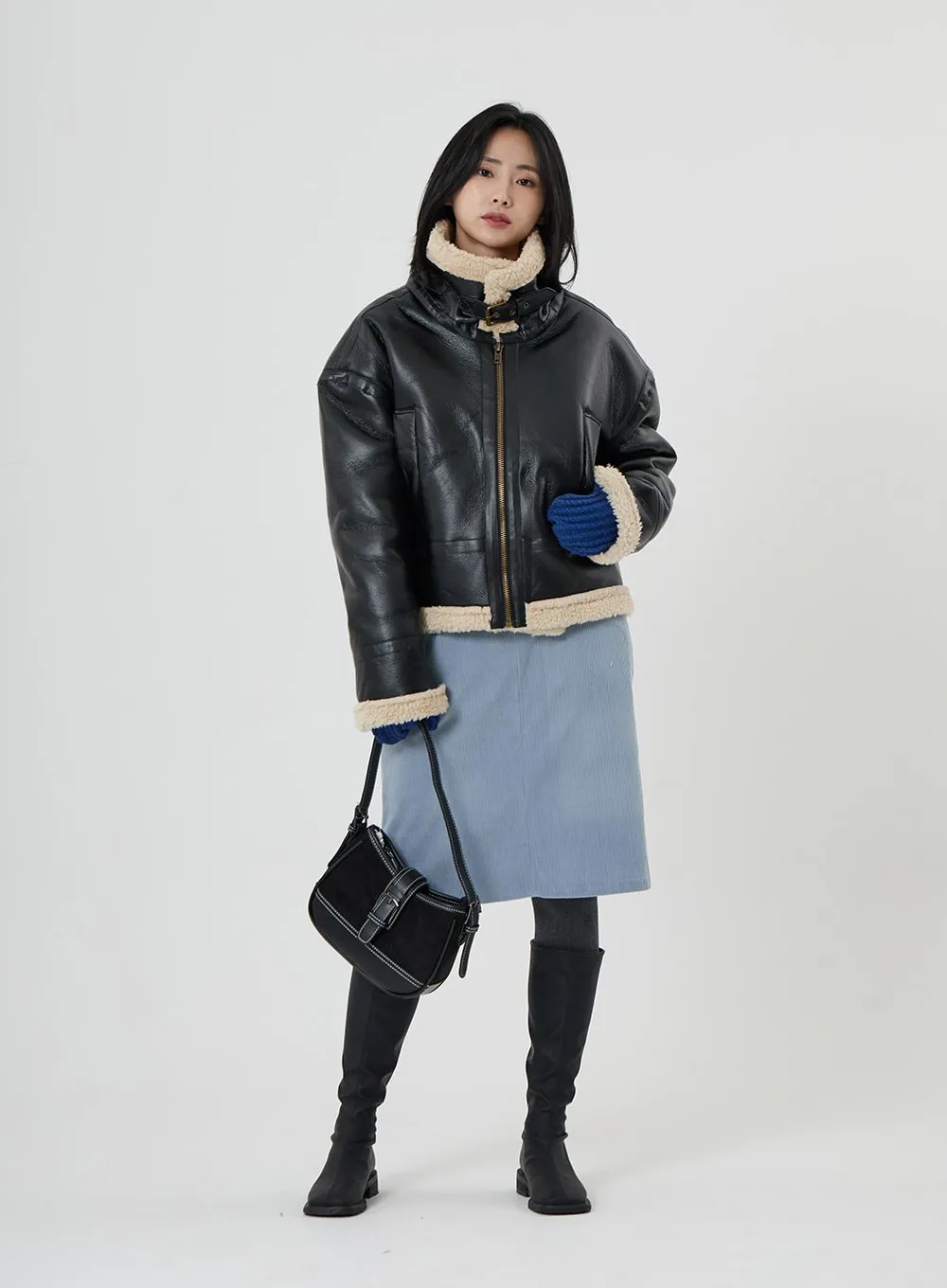 Buckle Faux Leather Shoulder Bag ON28