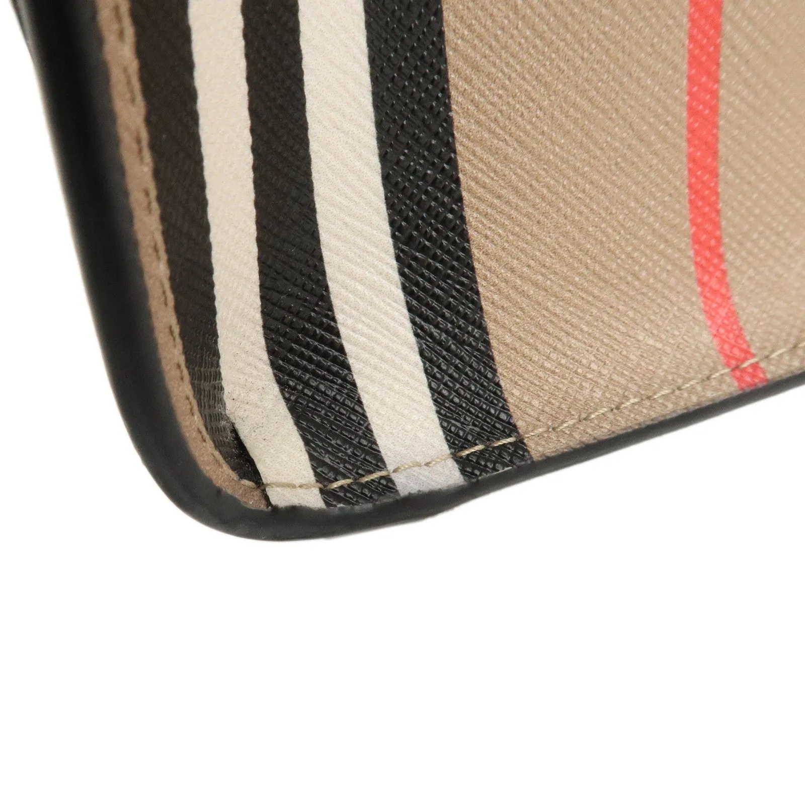 BURBERRY PVC Leather Icon Stripe 2Way Tote Bag Hand Bag Used