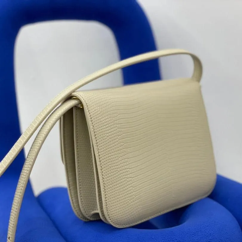 Calfskin Leather Bag Italian Leather Box Bag Designer Bag, Classic Crossbody Bag, Shoulder Bag, Minimalist Genuine Leather Purse