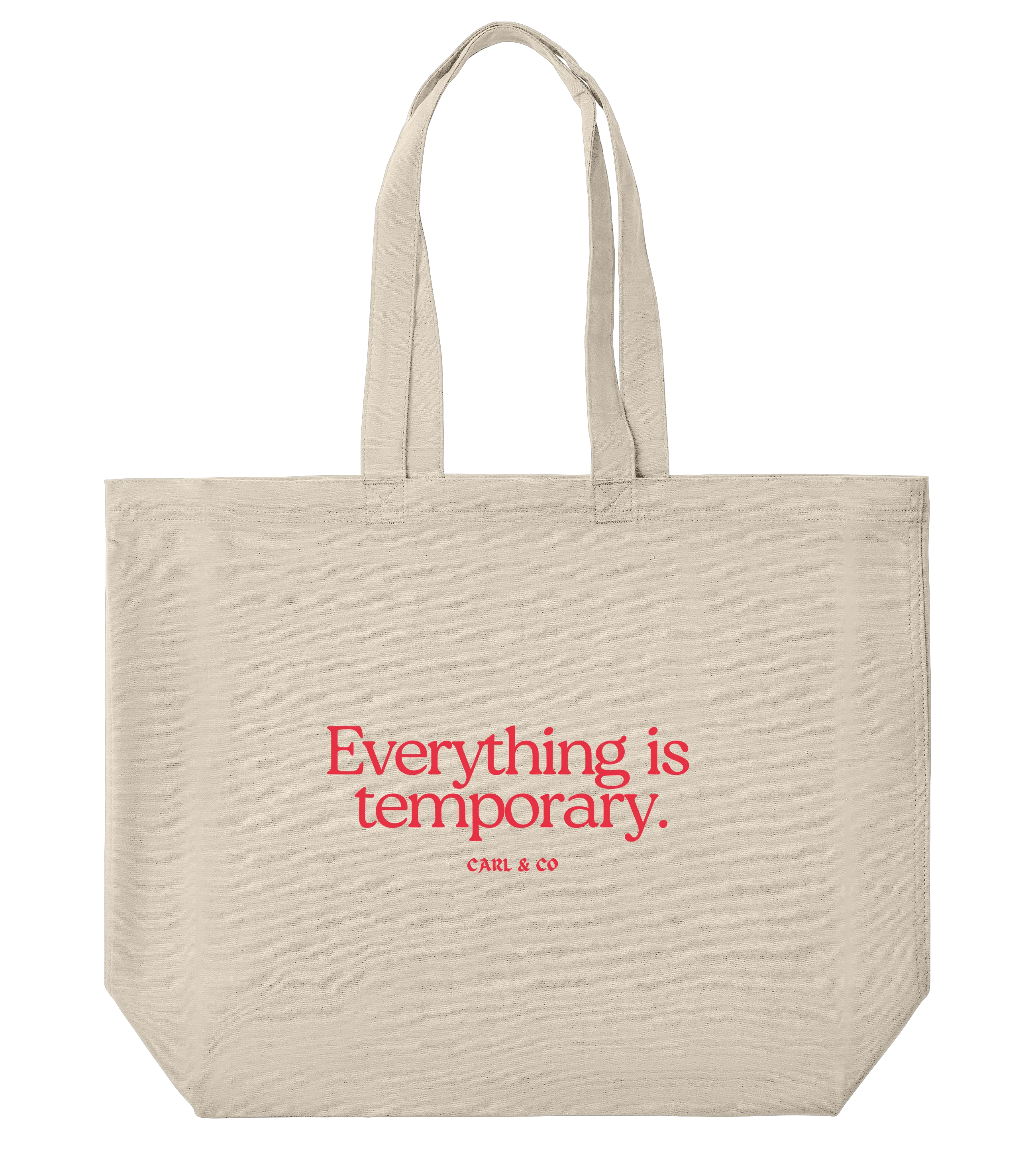 Canvas Shopper Bag "Temporary"