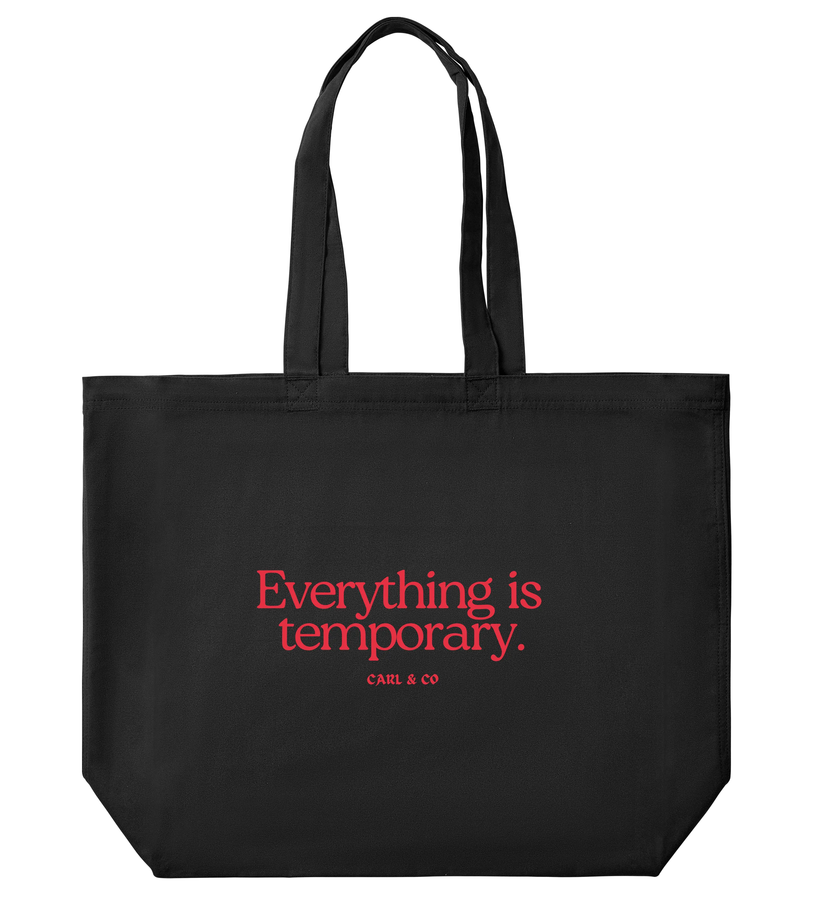 Canvas Shopper Bag "Temporary"