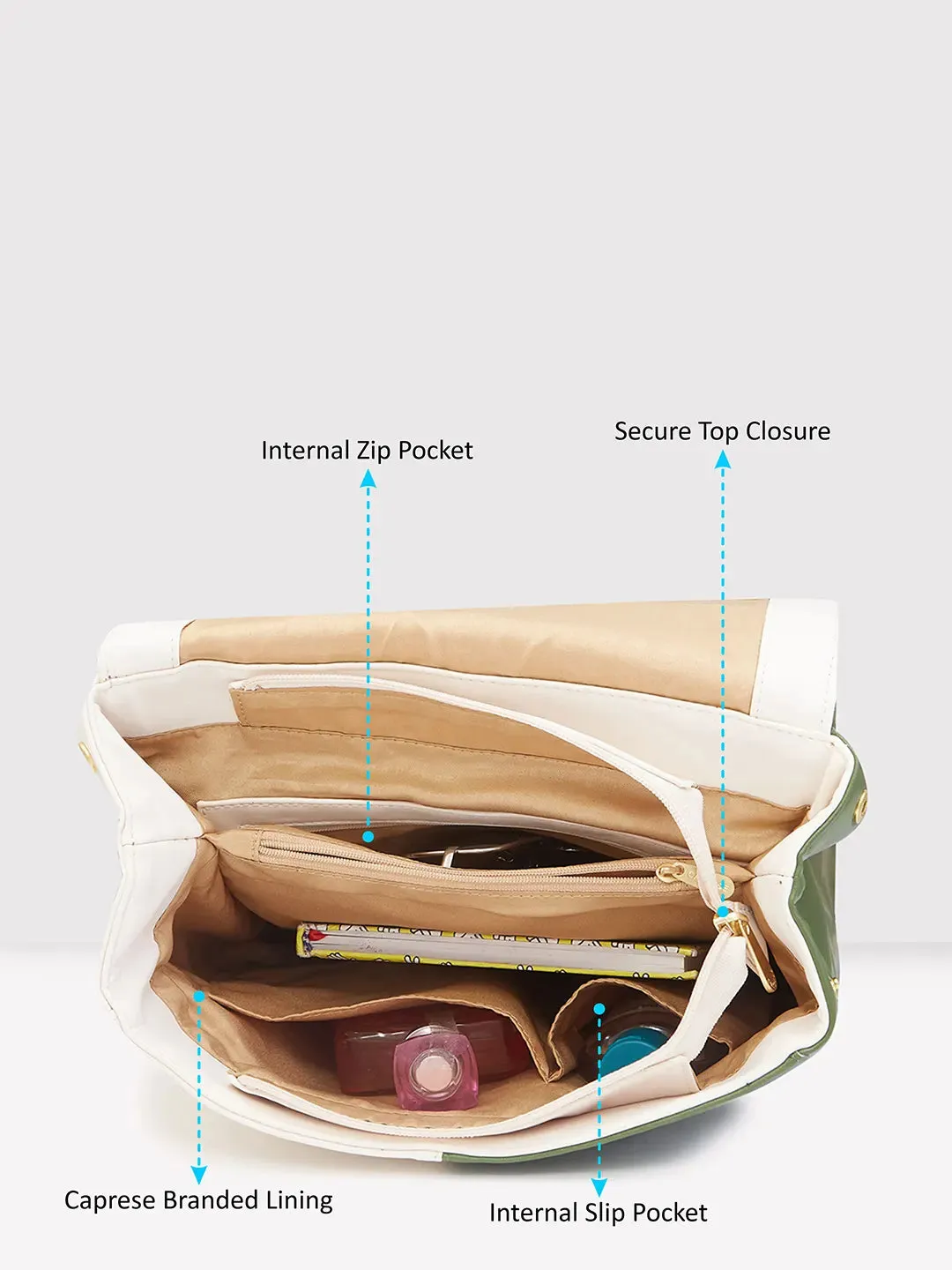 Caprese Lizzy Backpack Medium Cream
