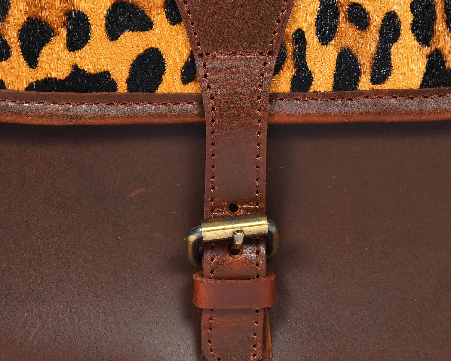 Celtic brown color pure leather with hair on leather sling bag for women and girls | Party wear,  Art: BG-1159