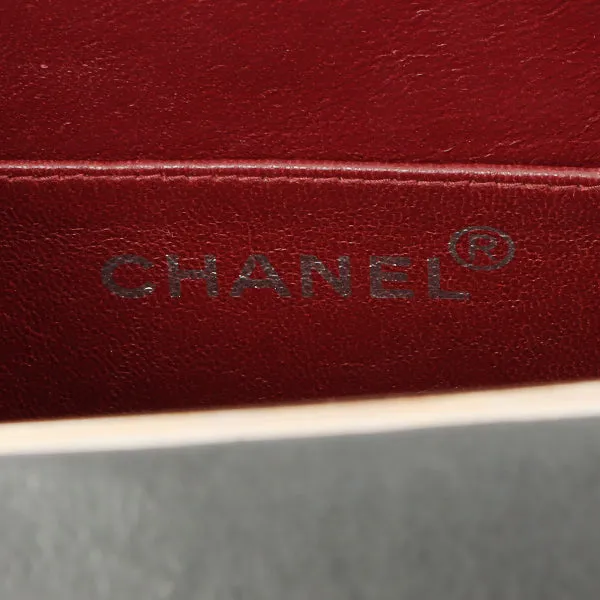 Chanel 1997 Made Logo Plate Box Hand Bag Black