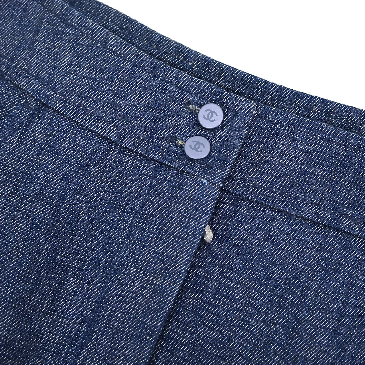 Chanel 1999 Denim Skirt Indigo #44