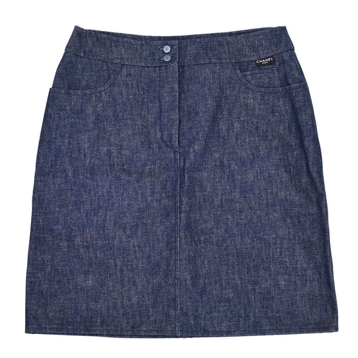 Chanel 1999 Denim Skirt Indigo #44