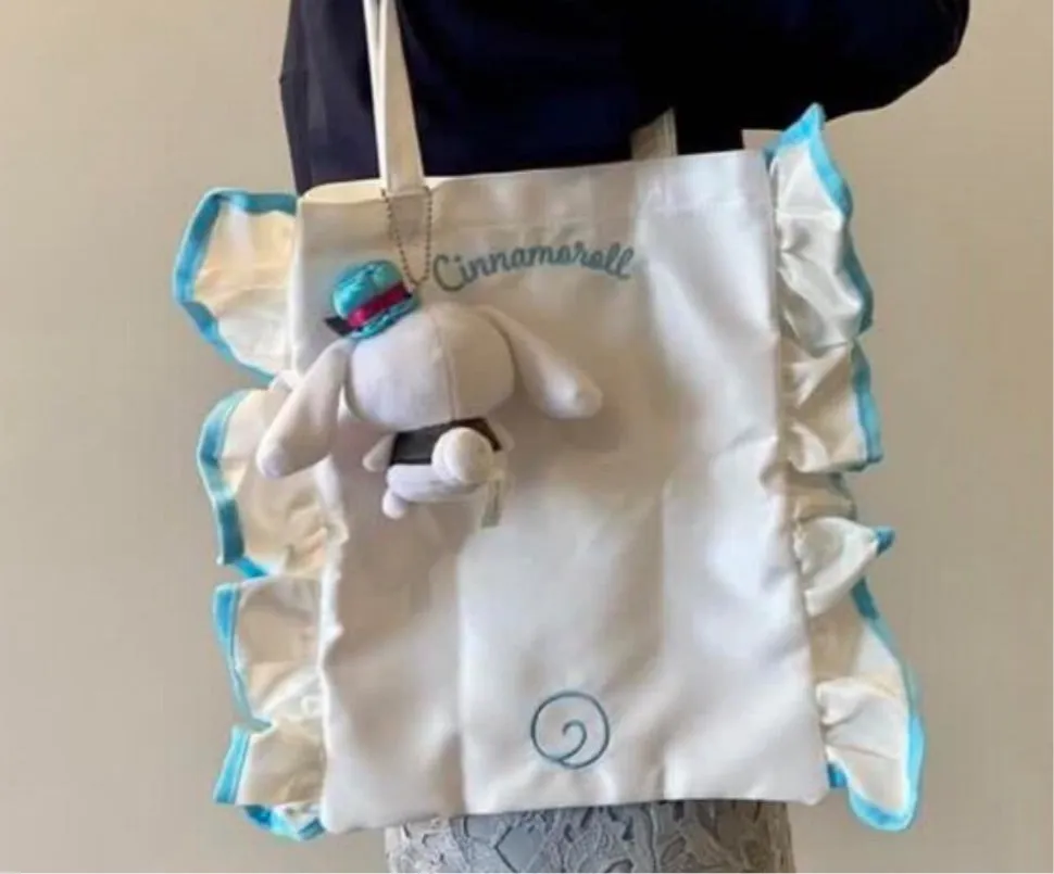 Cinnamoroll / Pompompurin/ Kuromi / Hangyodon 2021 Frill Tote Bag Japan