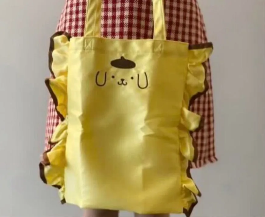Cinnamoroll / Pompompurin/ Kuromi / Hangyodon 2021 Frill Tote Bag Japan