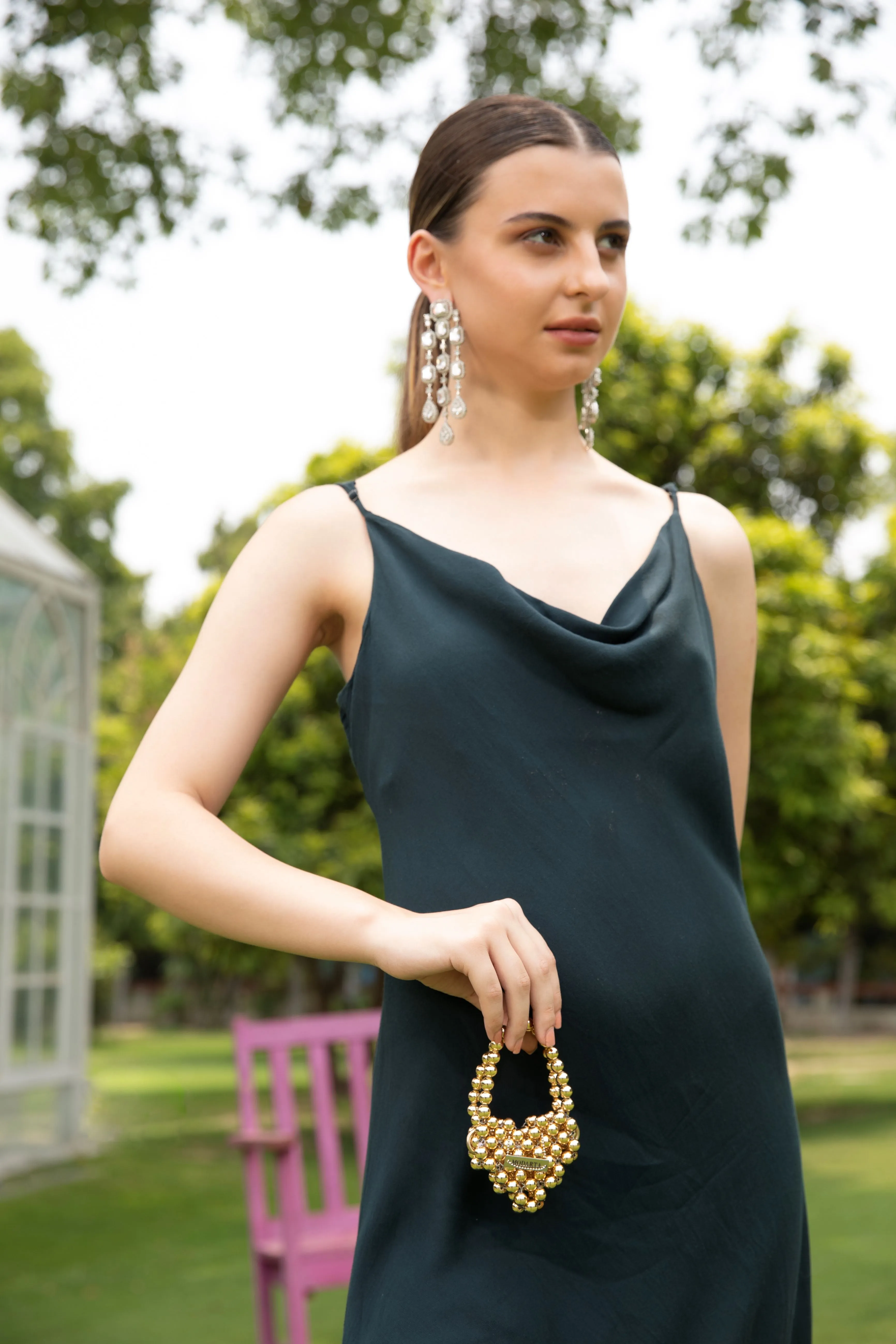 Classic Golden Pearl Mini Handbag