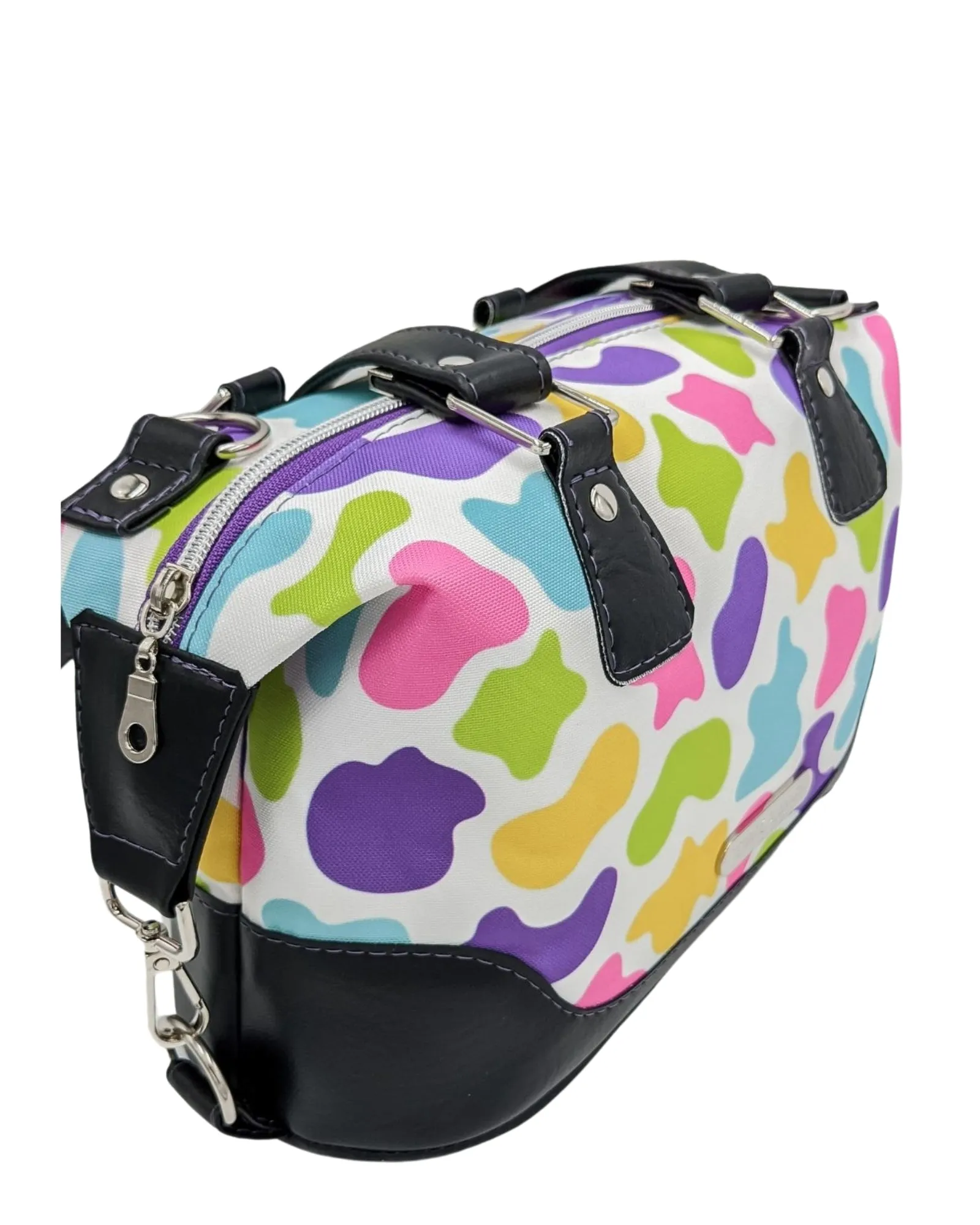 Colorful Cow Mini Duffle Bag