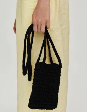Crochet Shoulder Bag - Black, Pink, Yellow