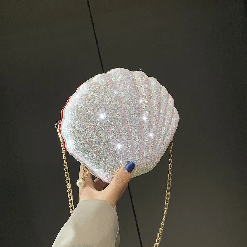 Crossbody Bag For Women Sequin Mini Shell Accessories Bag