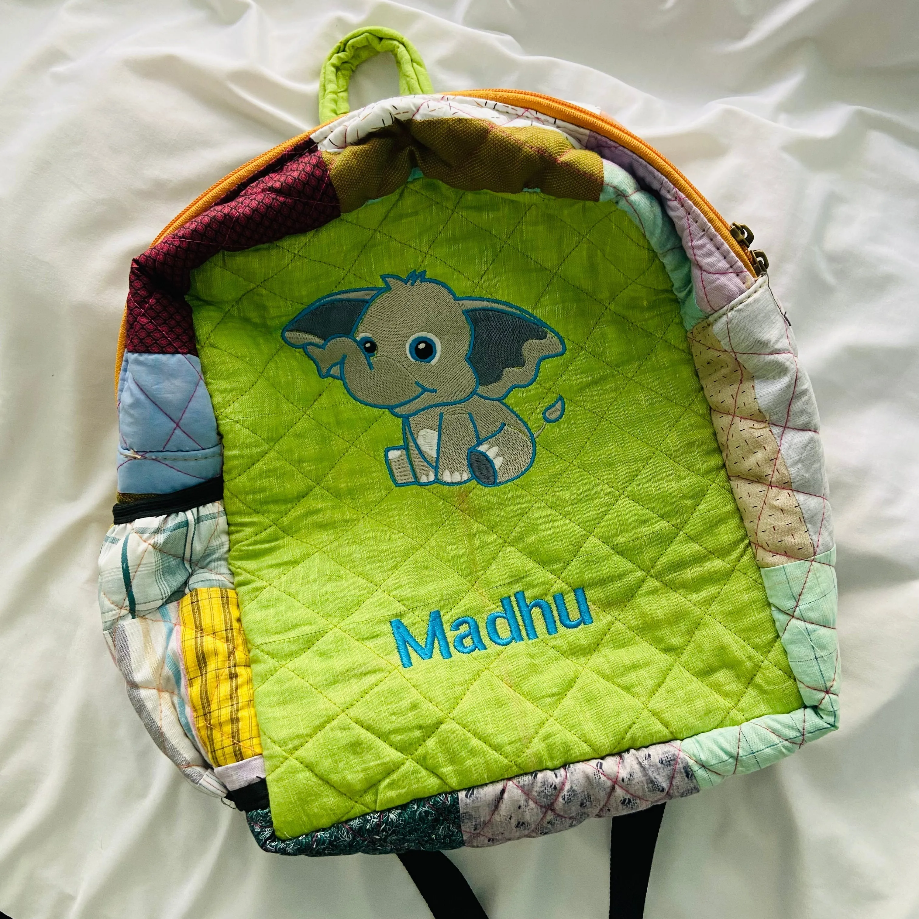 Customised Backpack for Kids - Running Baby Elephant