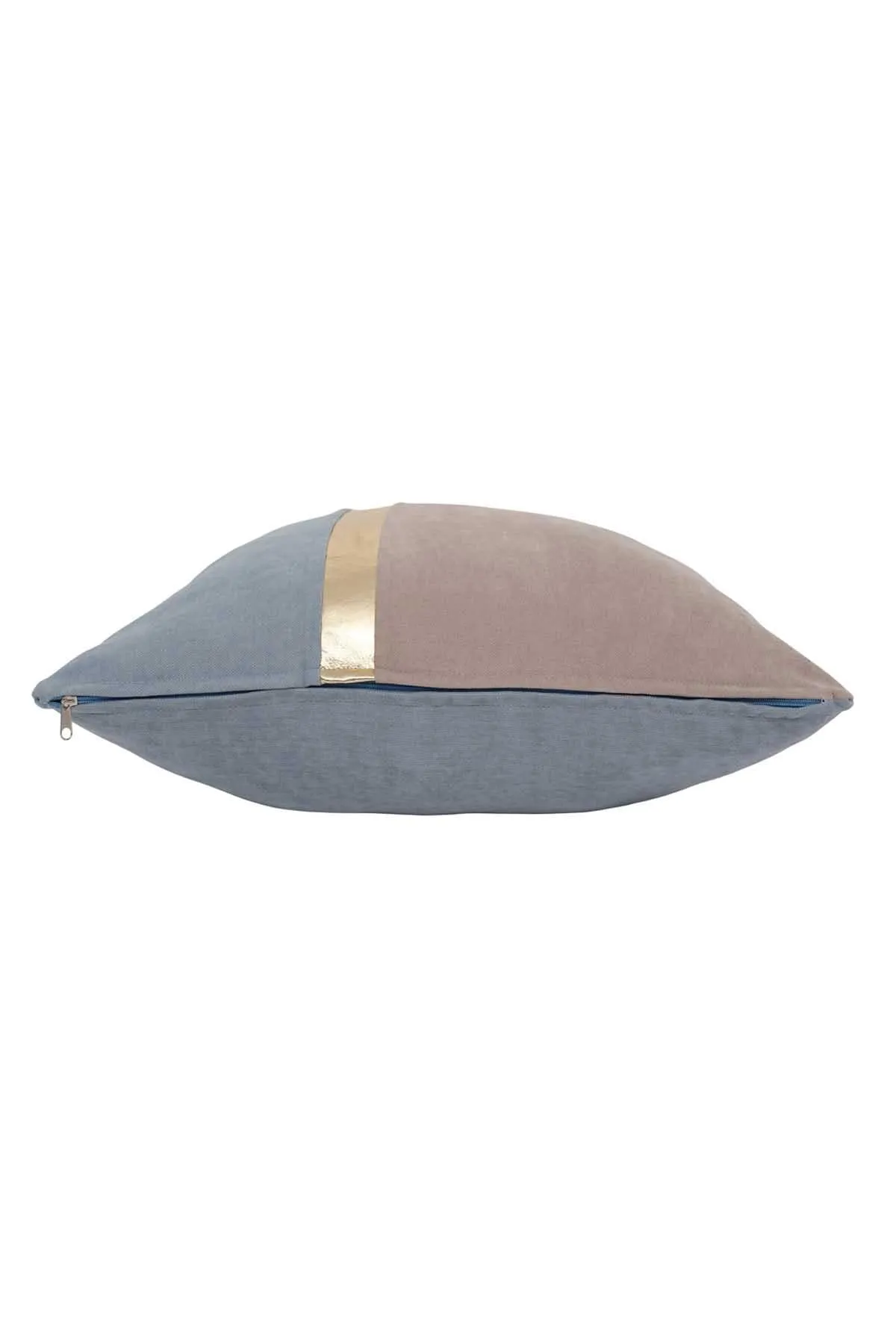 Decorative Pillow Covers Golden Faux Leather Striped Polyester Patchwork Cushion Covers (18 x 18 inch) Modern Velvet Look,K-133
