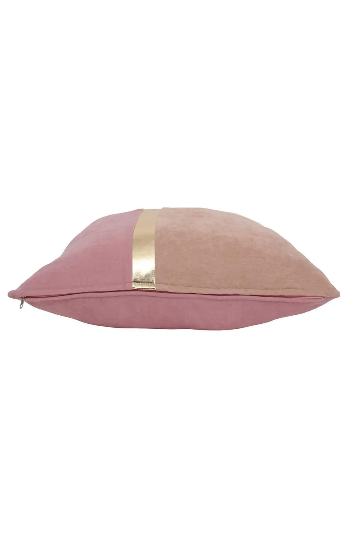 Decorative Pillow Covers Golden Faux Leather Striped Polyester Patchwork Cushion Covers (18 x 18 inch) Modern Velvet Look,K-133