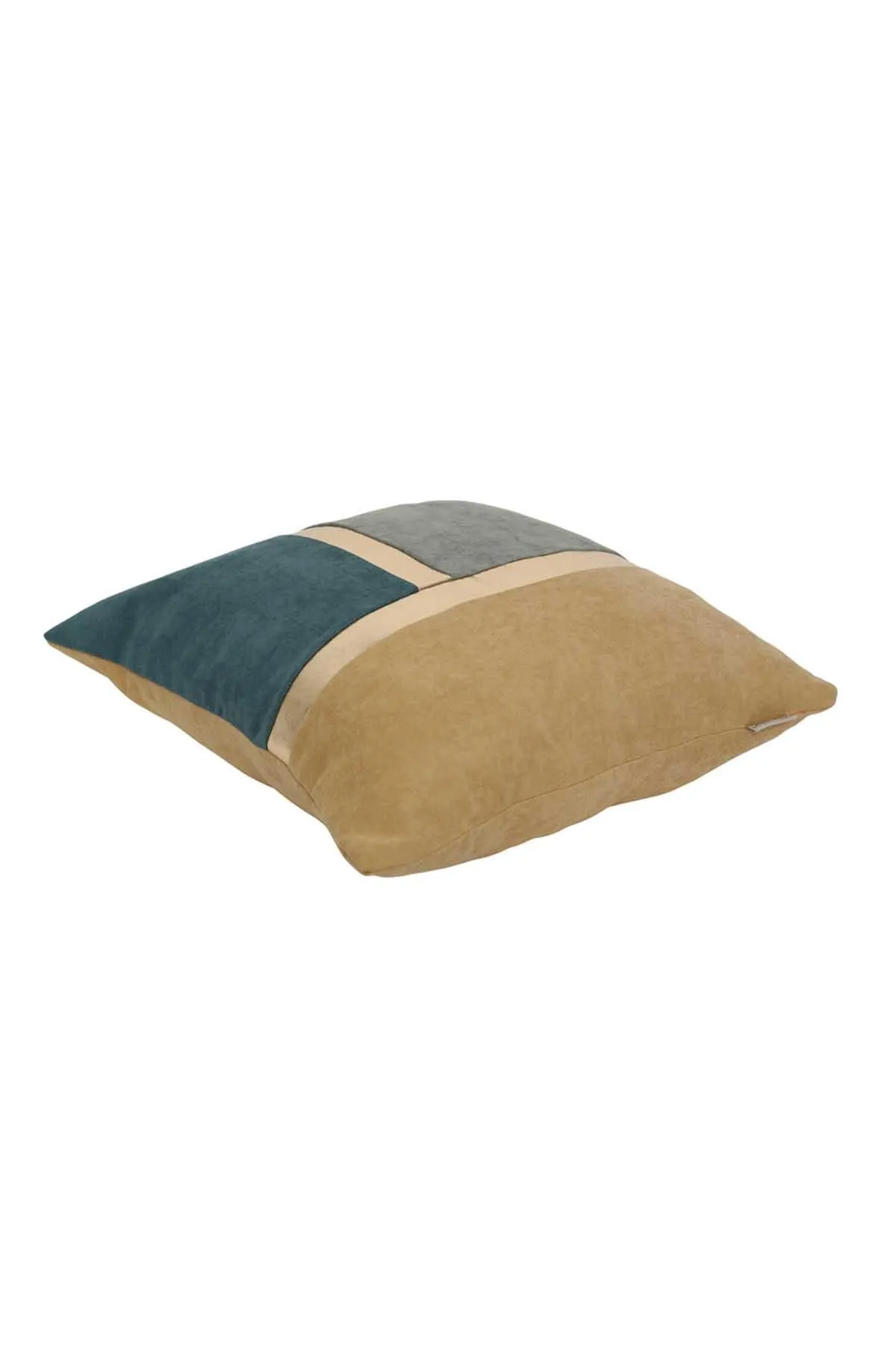 Decorative Pillow Covers Golden Faux Leather Striped Polyester Patchwork Cushion Covers (18 x 18 inch) Modern Velvet Look,K-133