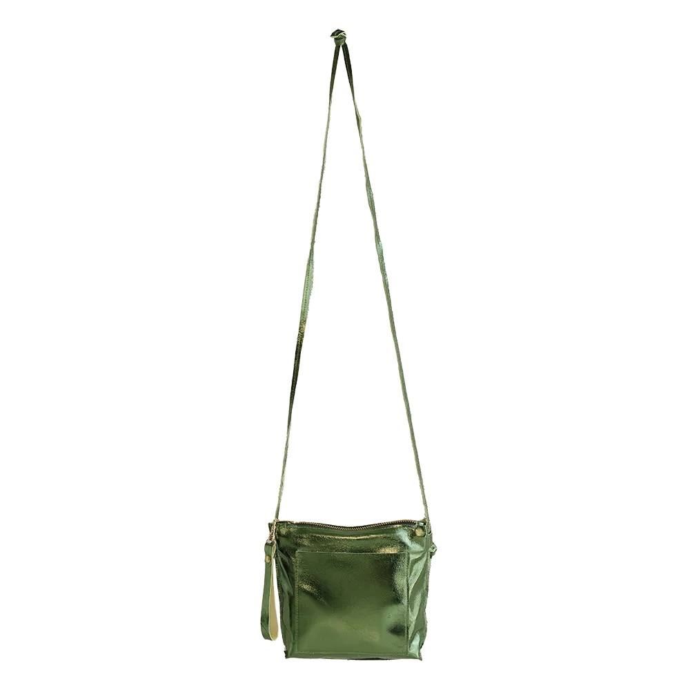 Diana Crossbody Bag in Metallic Olive
