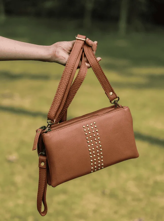 Effortless Elegance: Tan Soft Leather Sling Bag for Stylish Convenience. Art: BG-1584