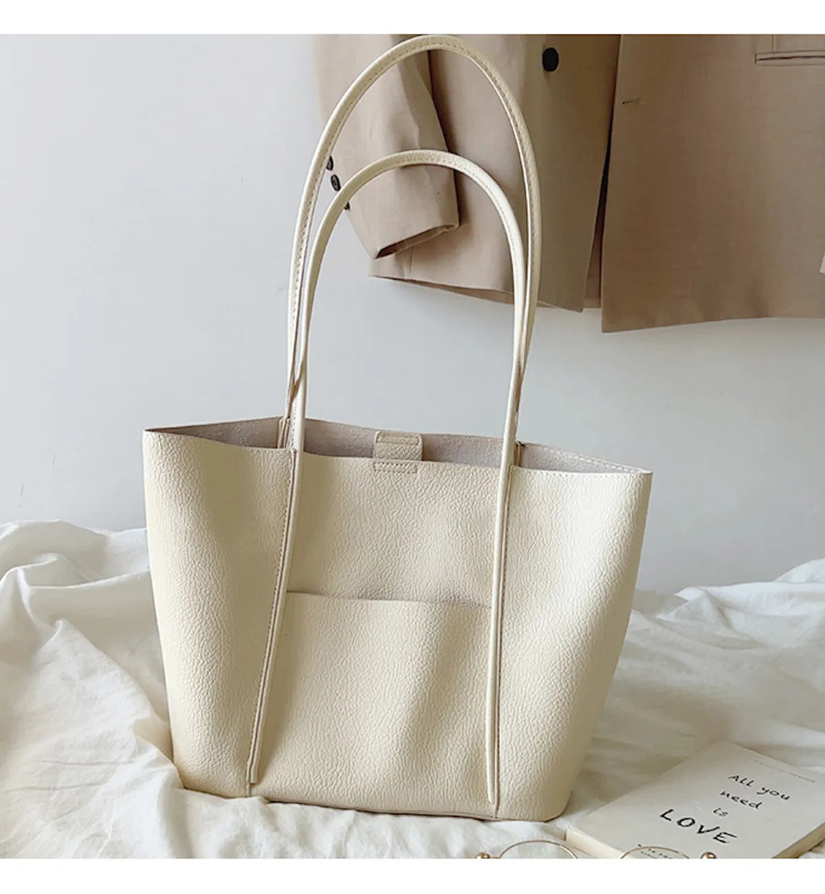 Elena Handbags Medium Shoulder Bag In Soft Pebbled Leather