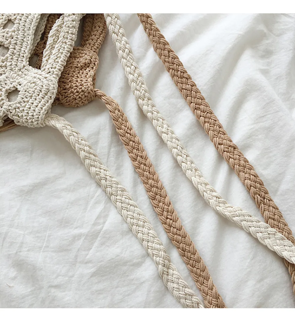 Elena Handbags Retro Cotton Crochet Shoulder Bag