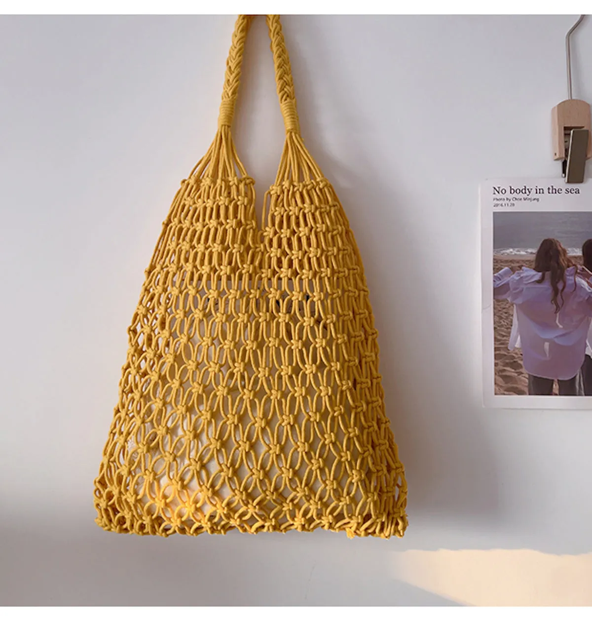 Elena Handbags Simple Fishnet Shoulder Bag